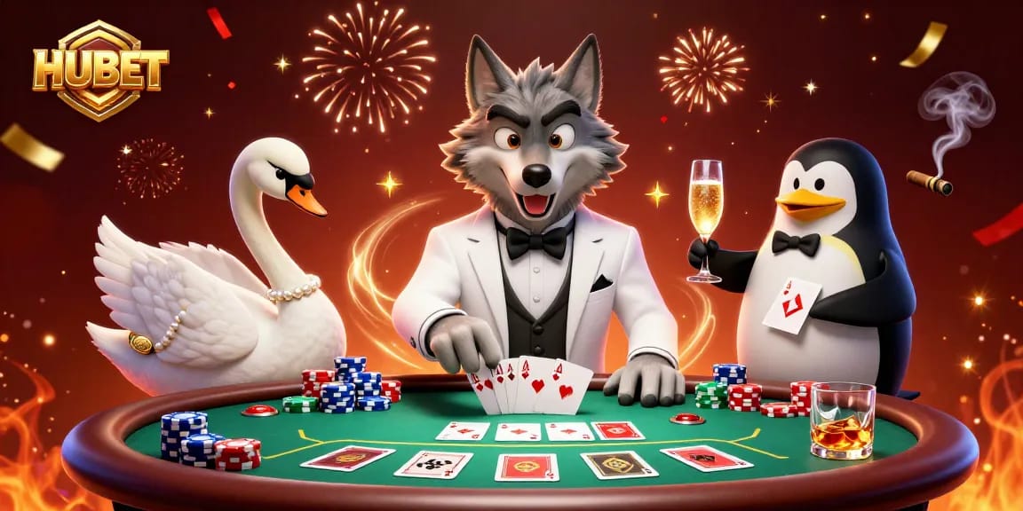 Experience the excitement of HUBET with engaging casino games featuring vibrant characters.