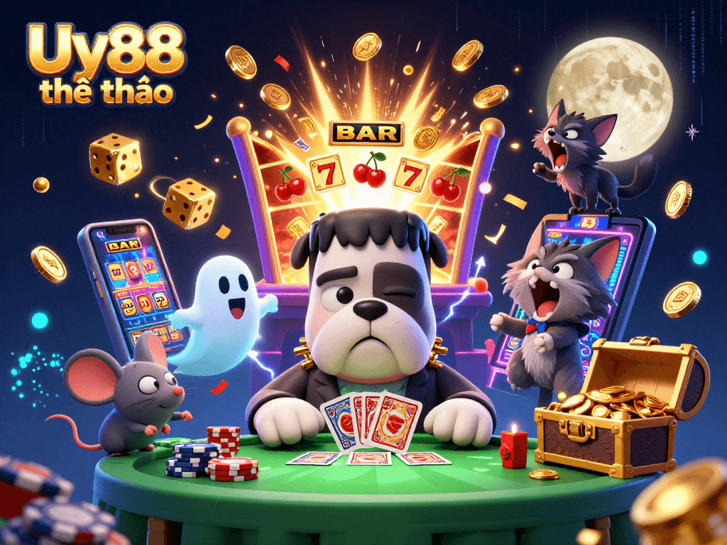 Engage in thrilling action at Uy88 thể thao with a bulldog dealer and dynamic casino elements.