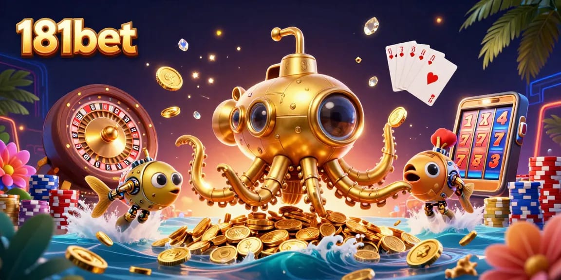 Experience thrilling gameplay with 181bet featuring a dynamic casino scene full of vibrant game elements.