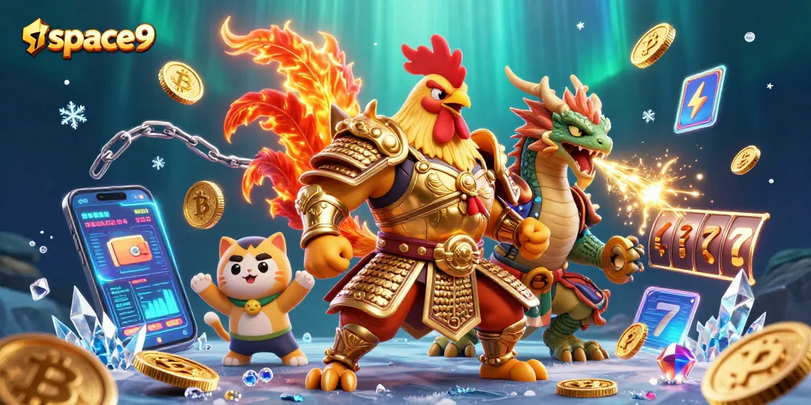 Spin and win at Space9 Casino, featuring vibrant characters and action-packed gaming elements.