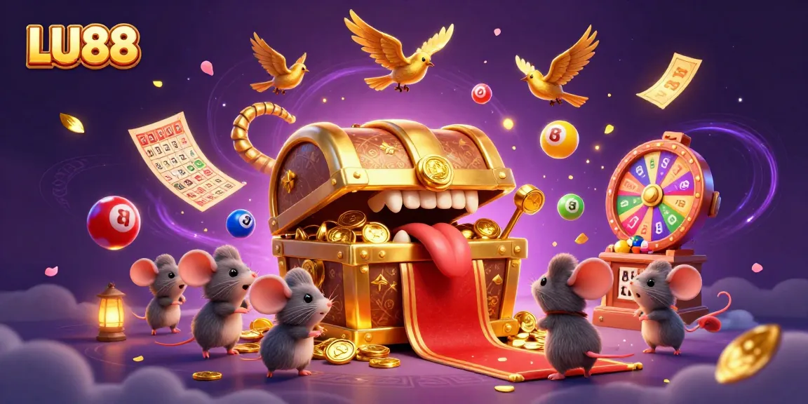 LU88 engaging players with dynamic casino activities like lottery balls and vibrant prizes.