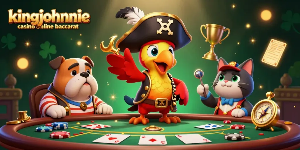 Play baccarat at kingjohnnie casino online baccarat with lively characters and golden rewards.