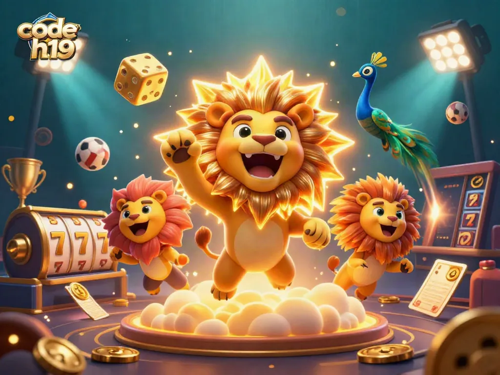 Engage in thrilling casino adventures with code h19 as characters celebrate golden wins and vibrant action.