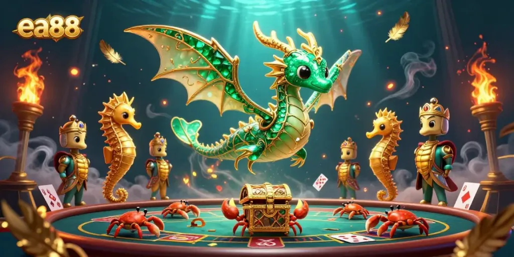 Experience the thrill of ea88 with captivating live casino action featuring a mythical sea dragon.