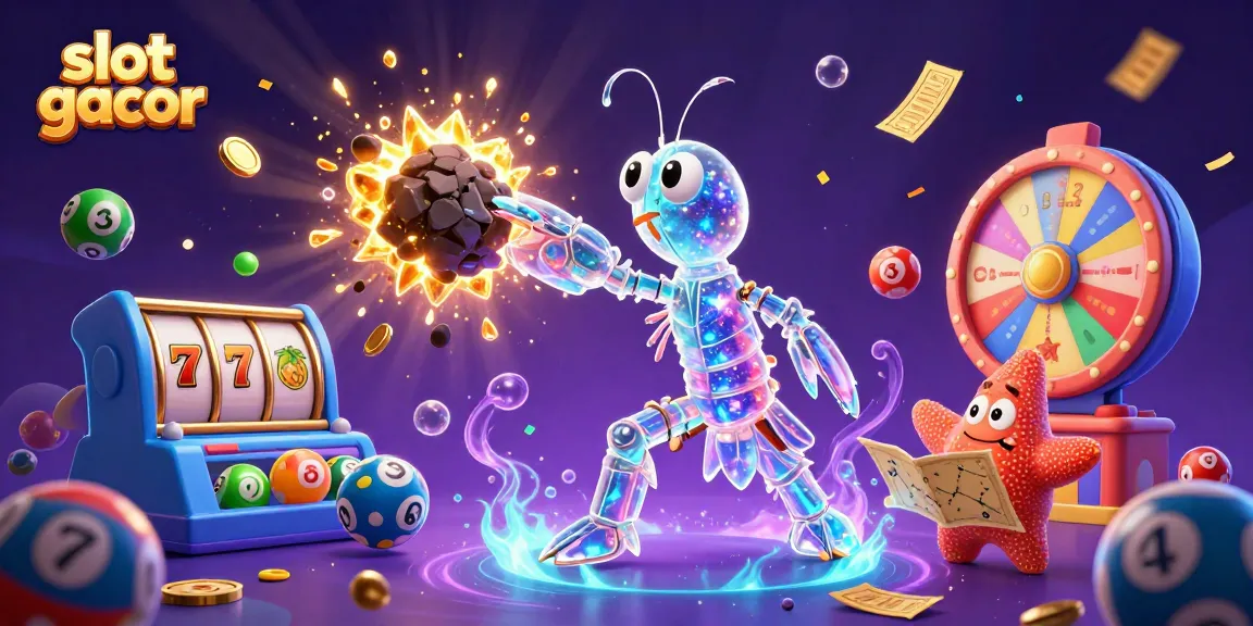 Experience the thrill of slot gacor with a galactic samurai and vibrant casino elements bursting with excitement.
