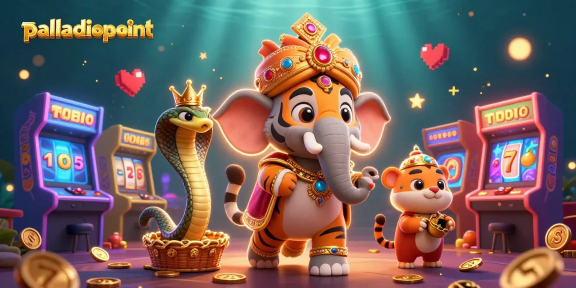 Engage with palladiopoint's vibrant slot gaming experience featuring an ornate maharaja and vibrant game elements.