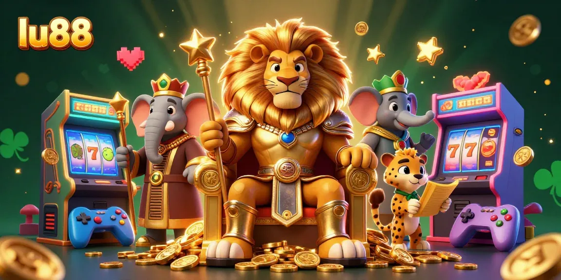 Spin jackpots and enjoy thrilling wins at lu88 with a vibrant 3D casino illustration.