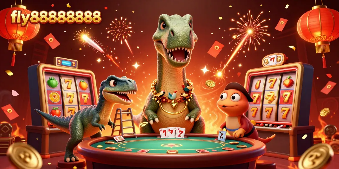 Experience the exciting gameplay at fly88888888 with unique characters in a vibrant casino atmosphere.