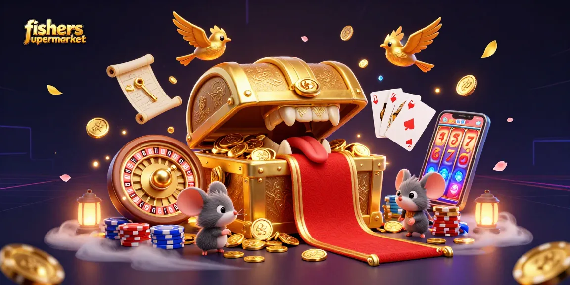Engage with the fishersupermarket gaming experience, featuring dynamic slot action and colorful casino elements.