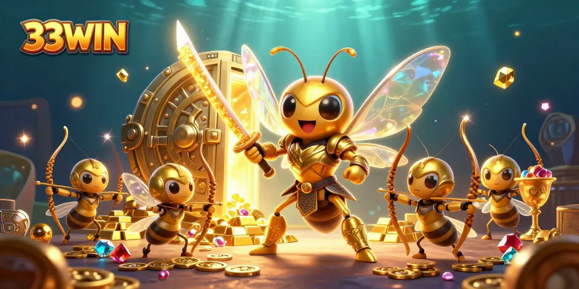Experience thrilling wins with 33WIN in a vibrant casino adventure filled with treasures.