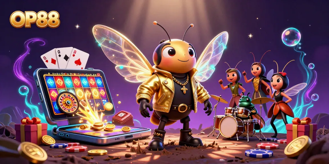 Engage in exciting OP88 gaming adventures with captivating illustrations of casino themes.