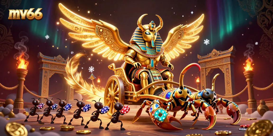 Experience the thrilling world of mv66 with vibrant casino elements and dynamic characters in a rich 3D scene.