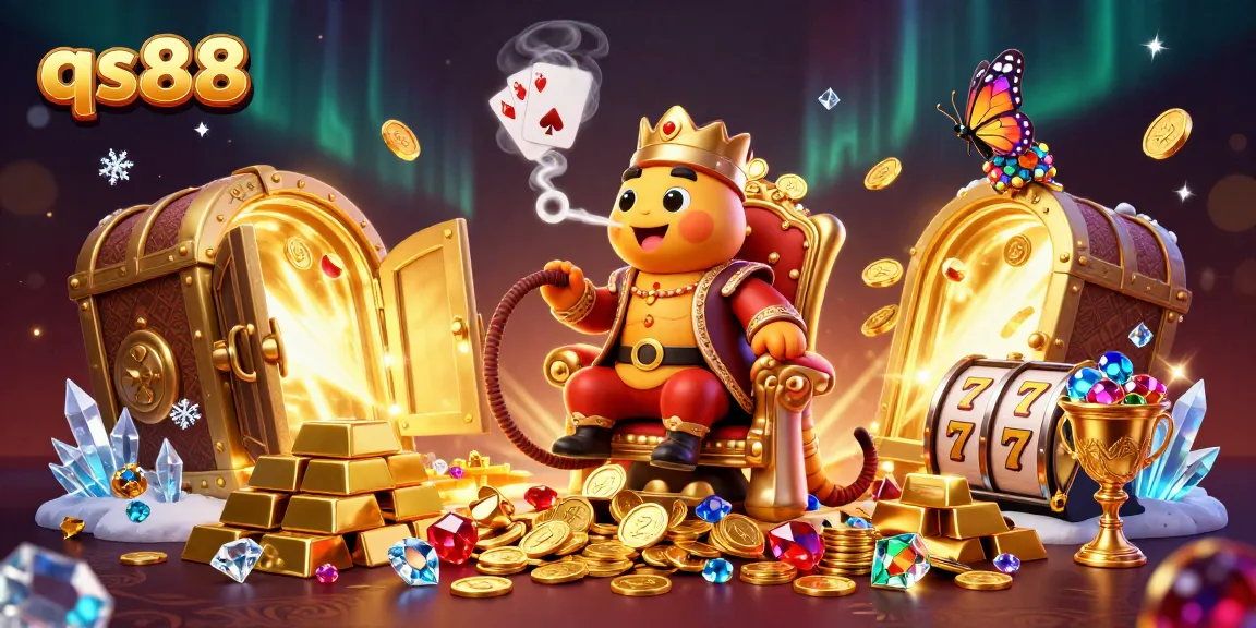 Experience the excitement of qs88 with vibrant casino elements in a dynamic 3D scene.